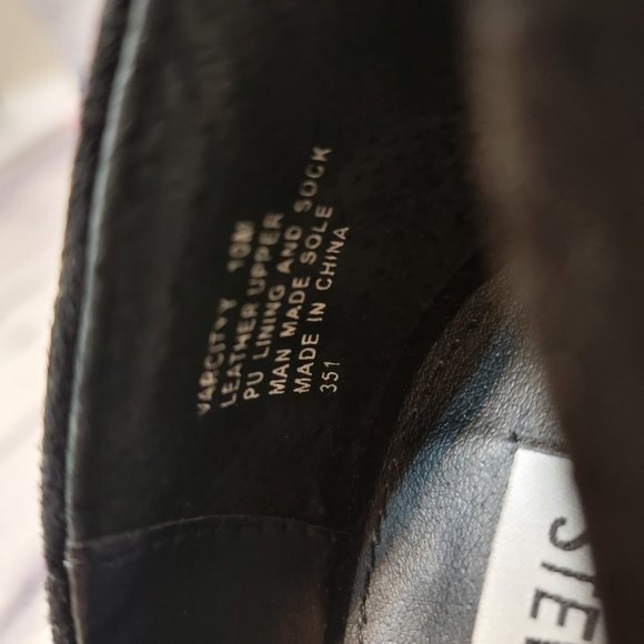 Steve Madden Varcityy Black Velvet Suede Pumps Heels Size 10 - Picture 6 of 7